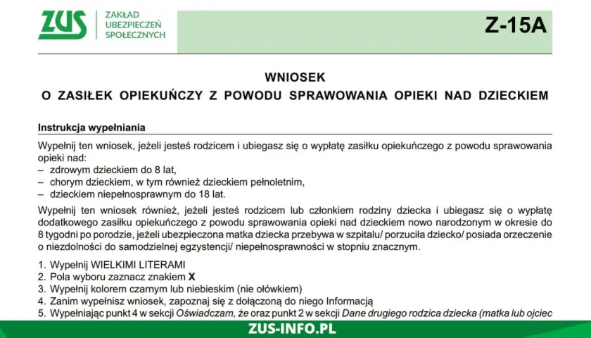 ZUS Z-15a na chore dziecko 14+: Uniknij błędów i zyskaj zasiłek
