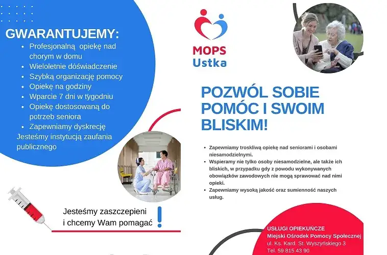 zakres usług opiekuńczych MOPS
