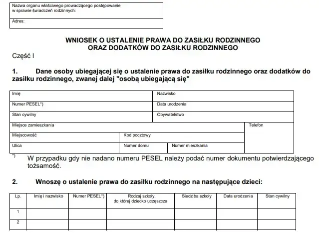 Zasiłek rodzinny wiek dziecka