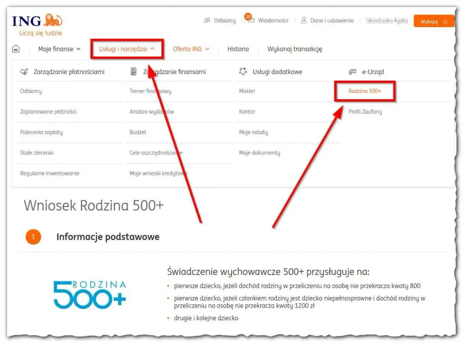Rodzinne przez bank - jak złożyć wniosek o 800+?